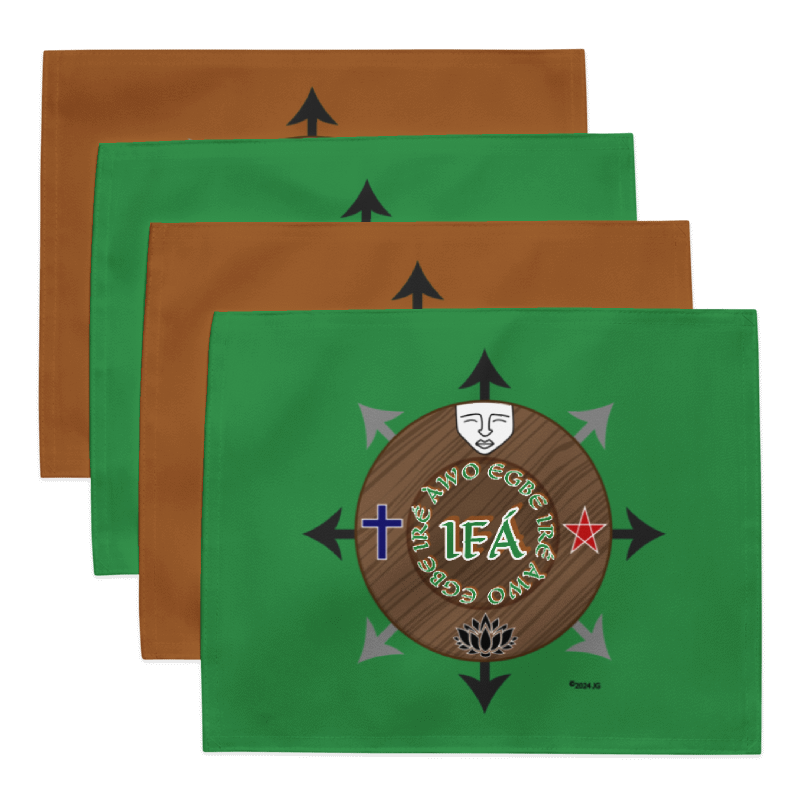 Egbe Ire Awo Signature Logo IFÁ Isese Placemat Set