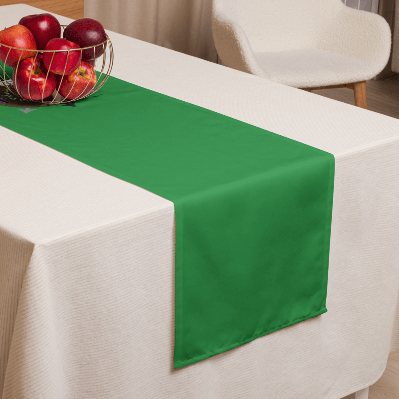 Egbe Ire Awo Signature Logo IFÁ Isese Green Table runner