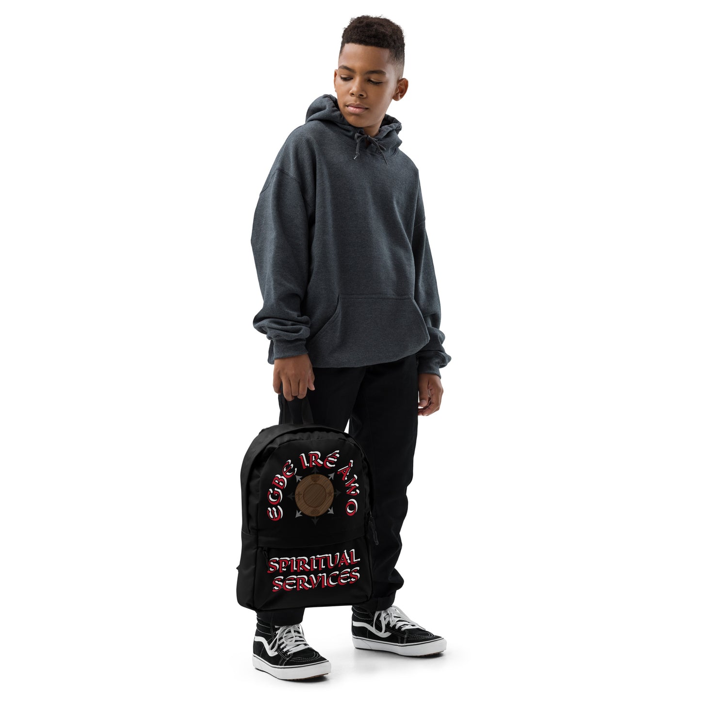 Egbe Apparel Egbe Ire Awo Logo Signature Black Backpack