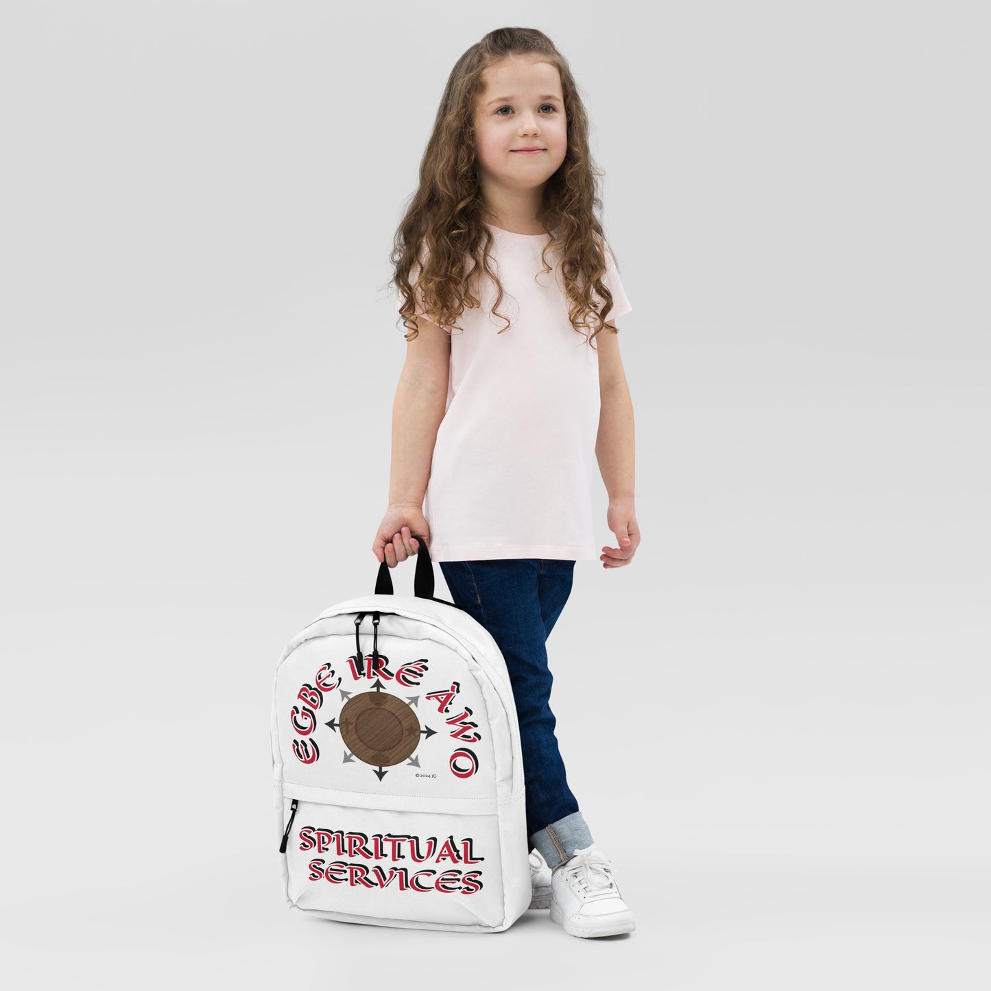 Egbe Apparel Egbe Ire Awo Logo Signature White Backpack