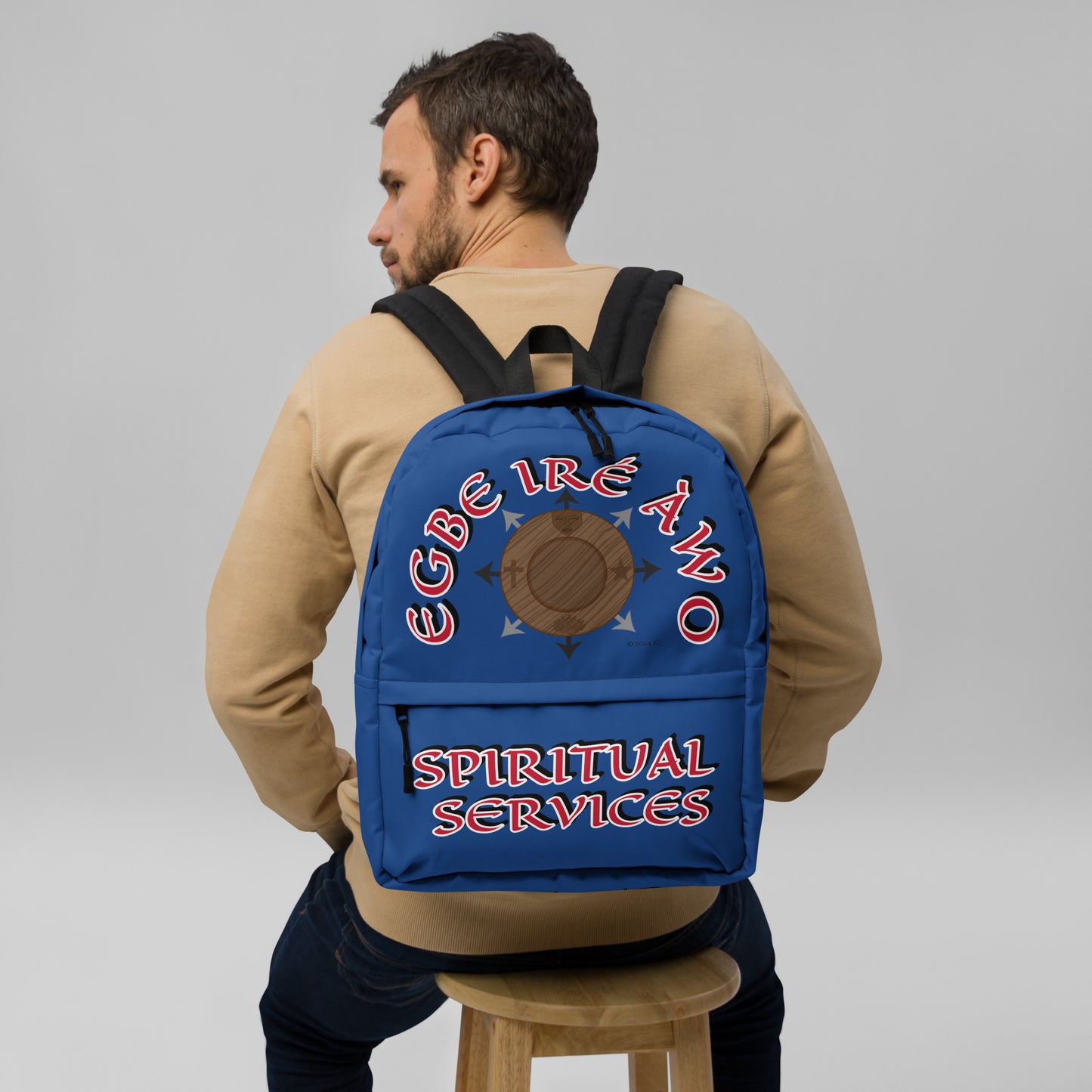 Egbe Apparel Egbe Ire Awo Logo Signature Blue Backpack