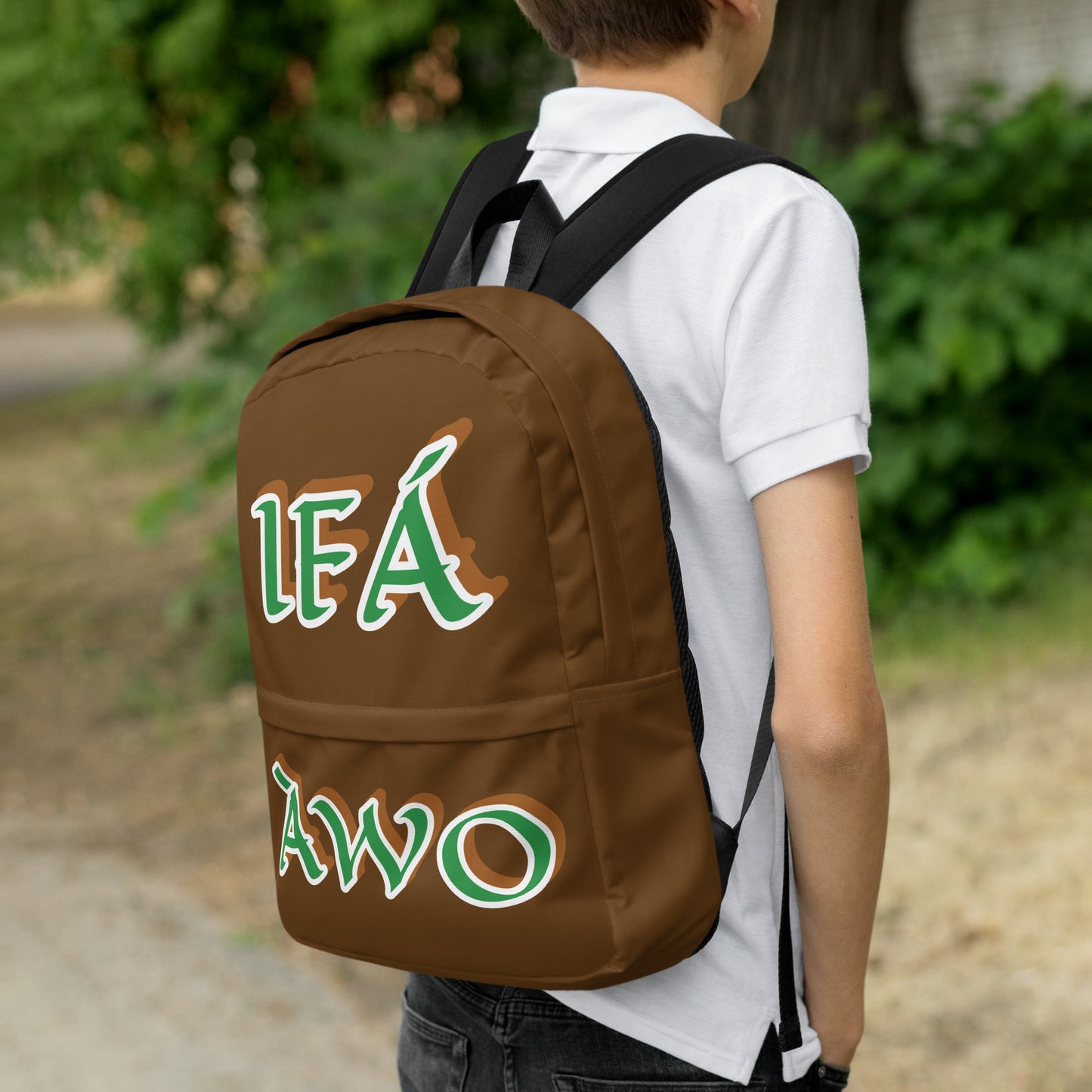 Egbe Apparel IFÁ Awo Isese Brown Backpack