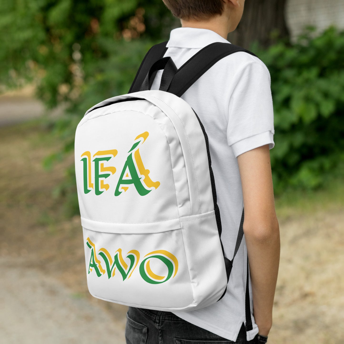 Egbe Apparel IFÁ Awo Lucumi White Backpack