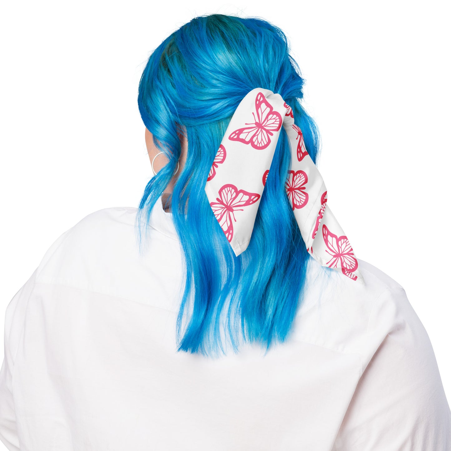 Ascension Bright Pink bandana White