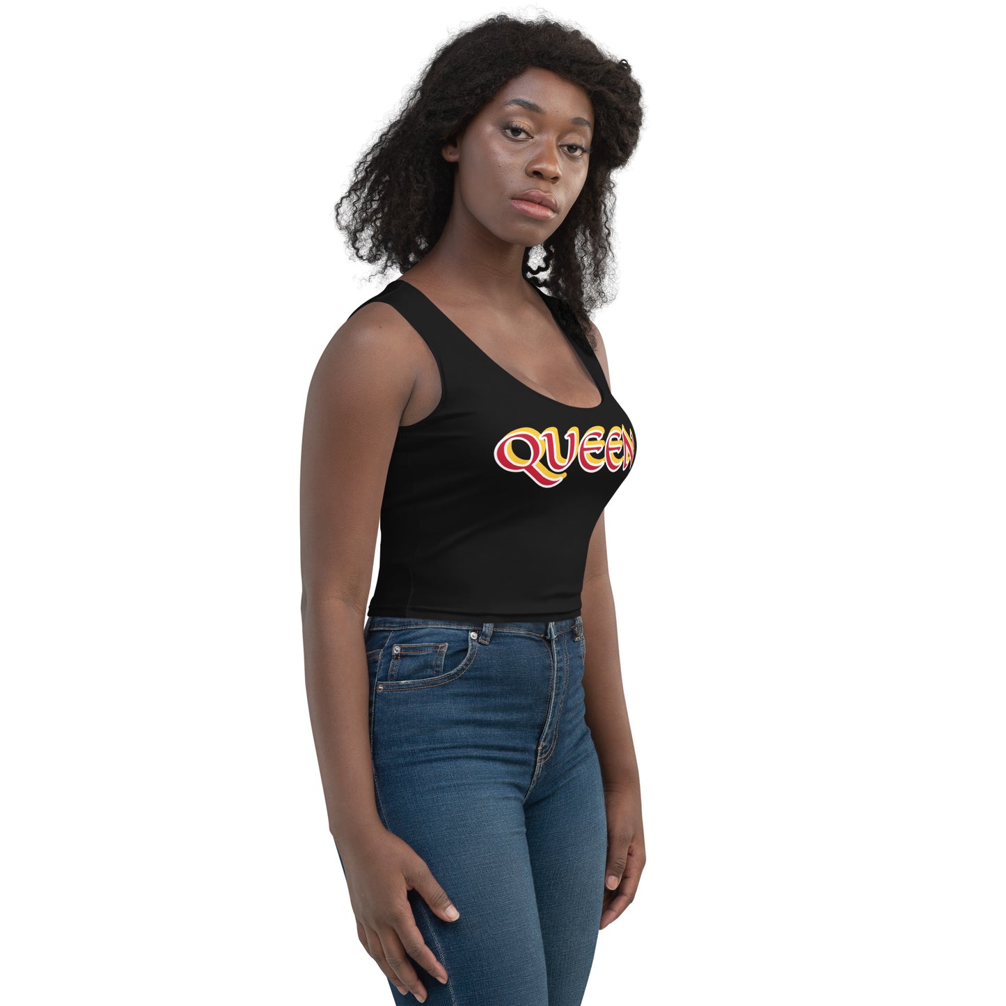 Queen 1 Black Crop Top