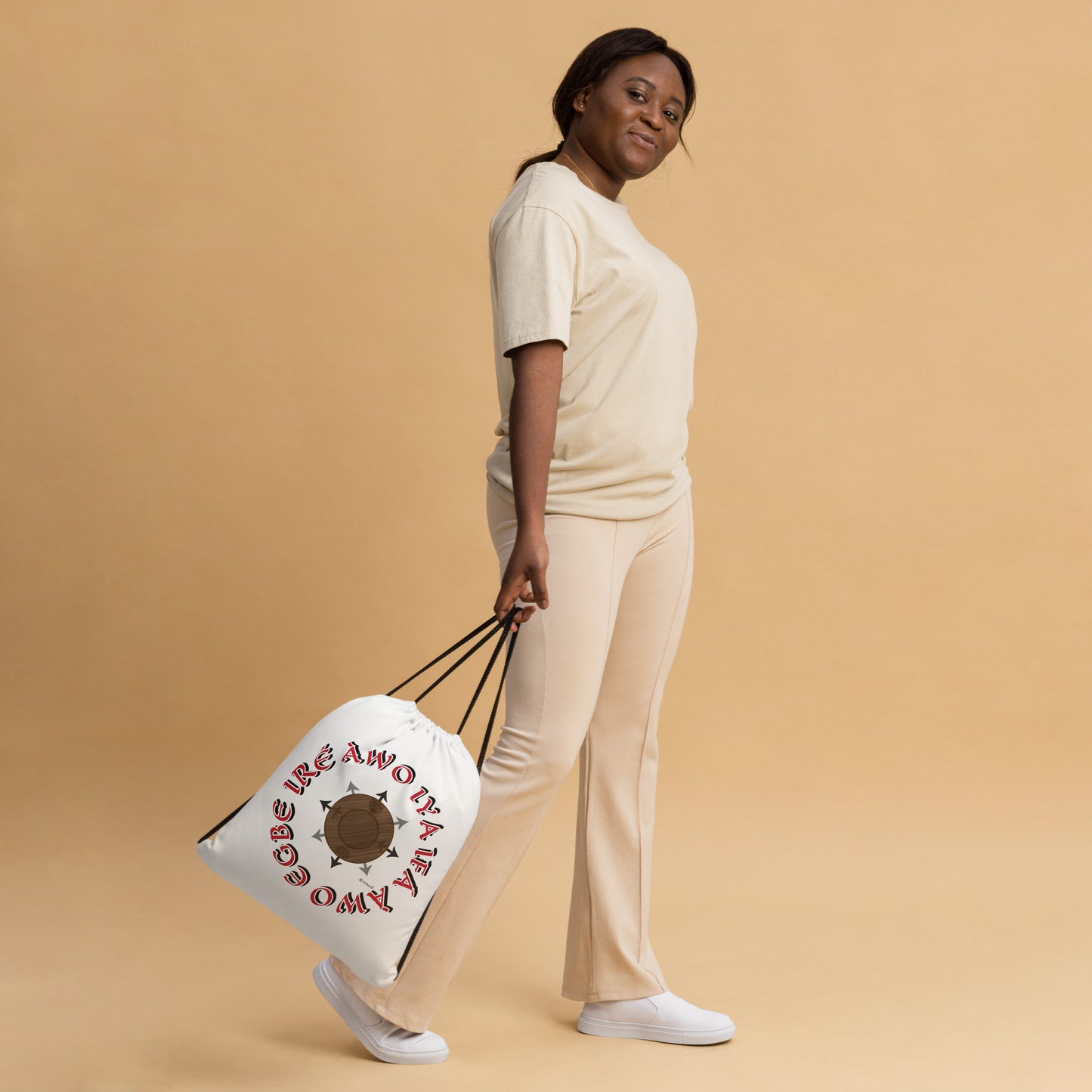 Egbe Logo Iya Ifa ÀWO Drawstring bag 1