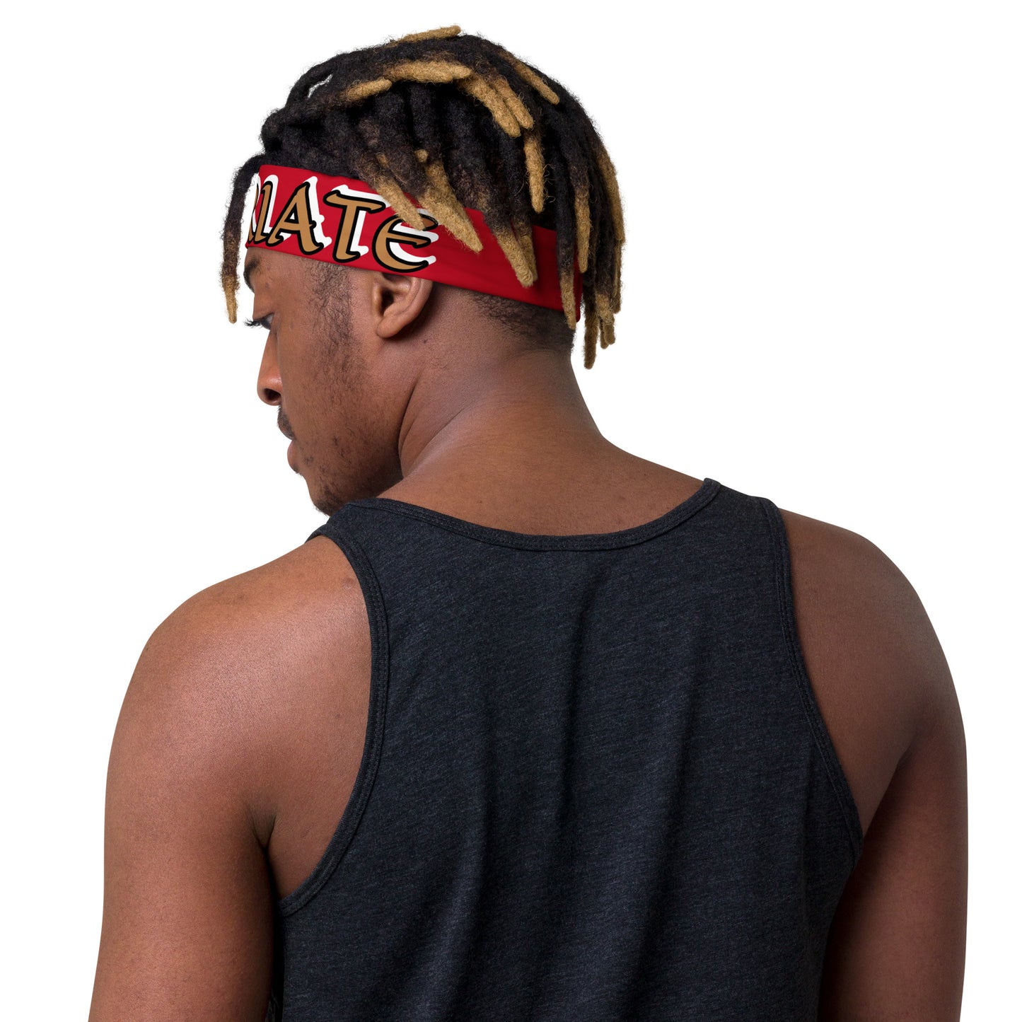 Oba-Oriate Gold/Black Red Headband