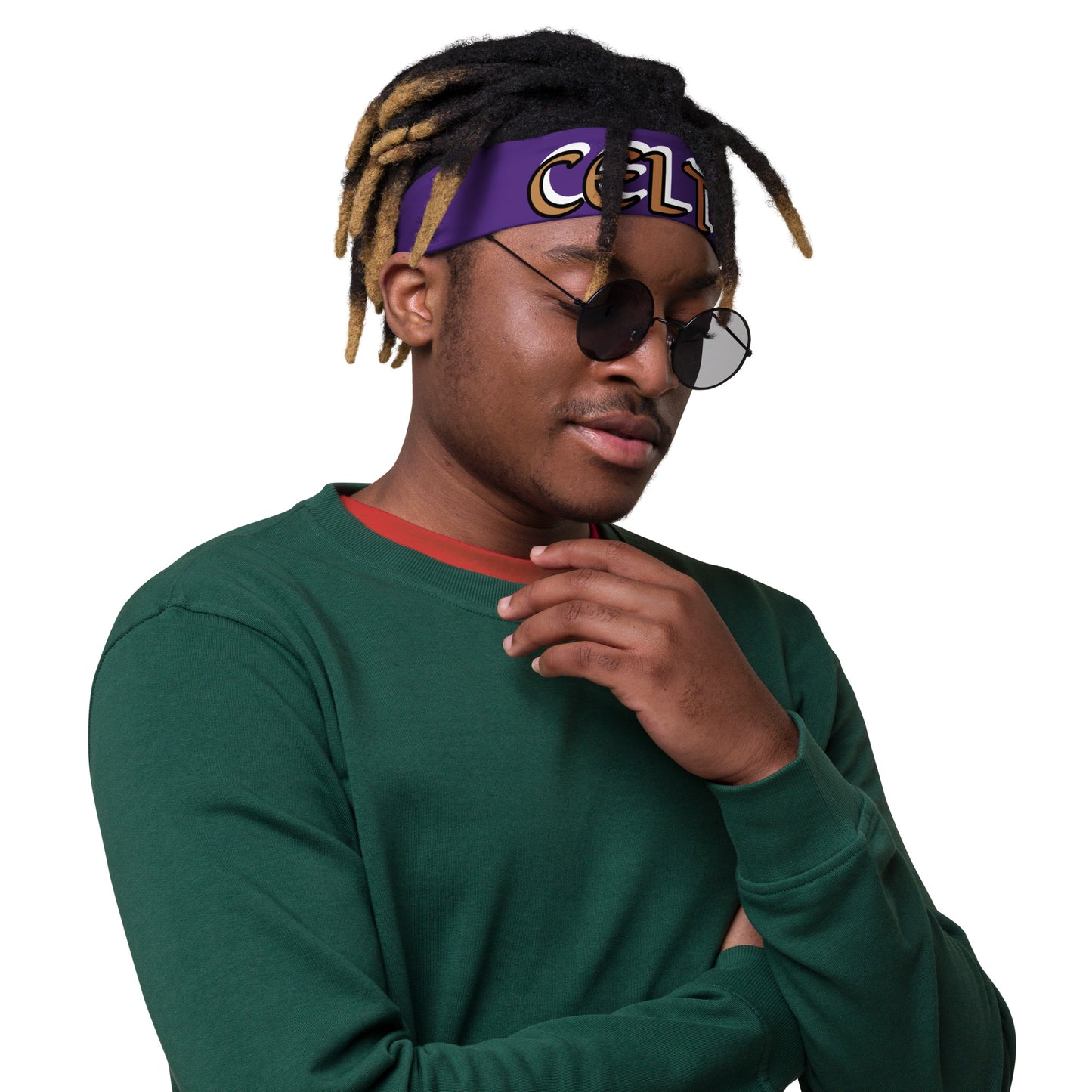 Celtic Gold/Black Purple Headband