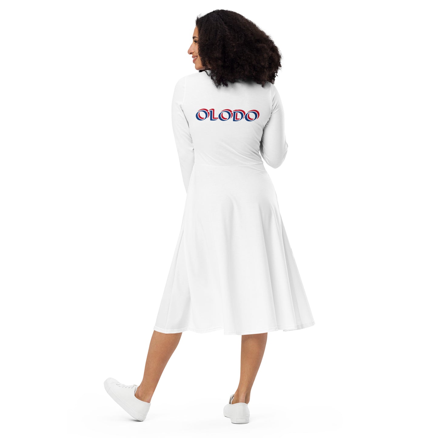 Yemaya Olodo 2 long sleeve midi dress