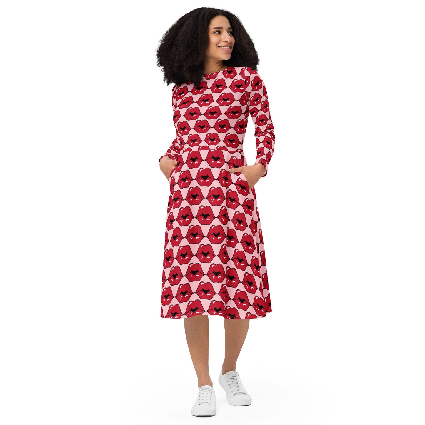 Besos long sleeve midi dress