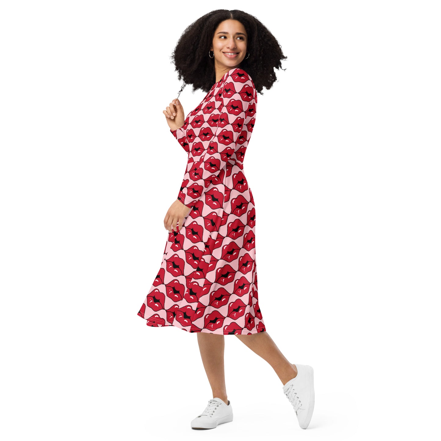 Besos long sleeve midi dress