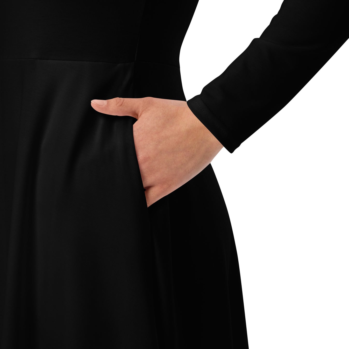 IFÁ Isese Reverse Black long sleeve midi dress