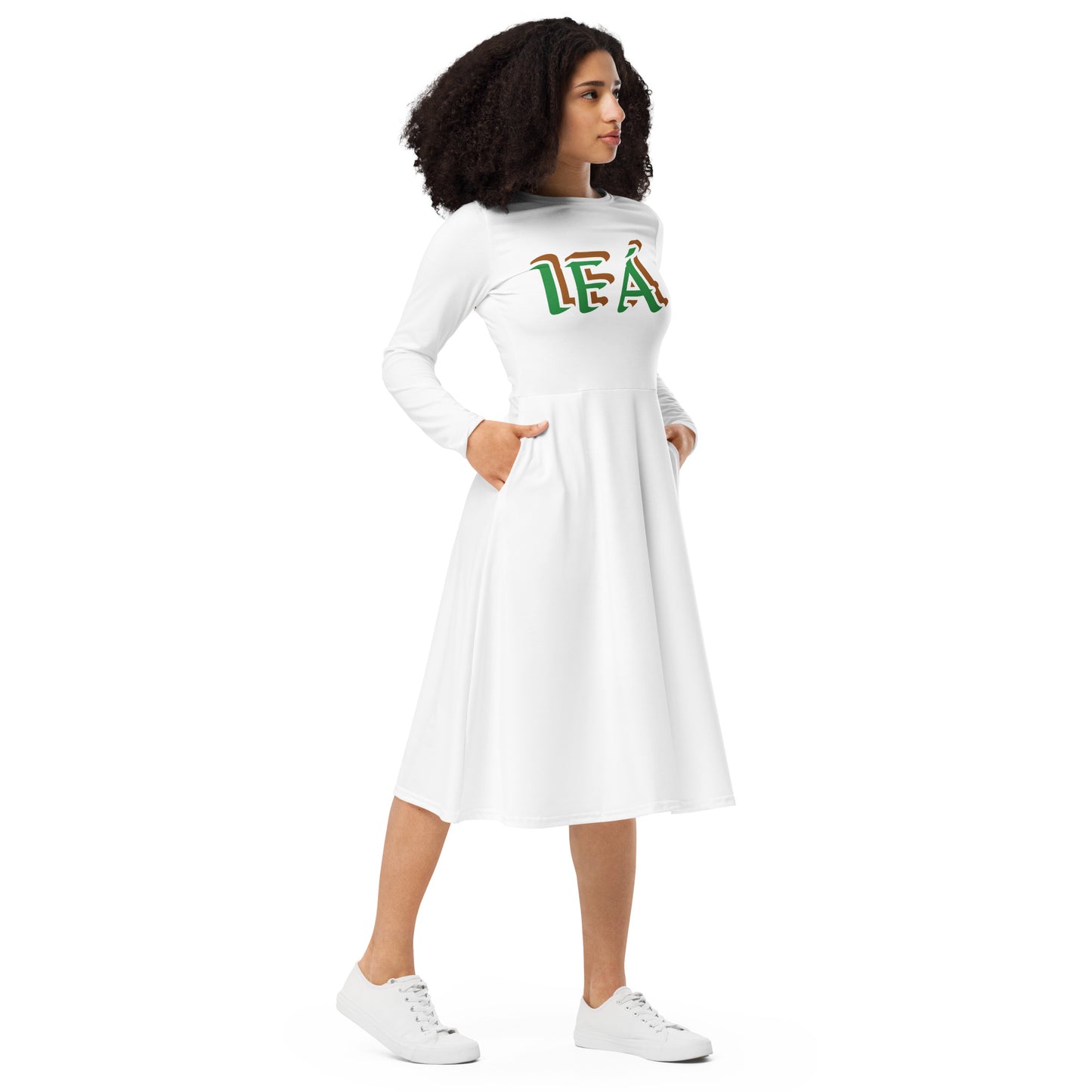 IFÁ Iyanifa Isese long sleeve midi dress