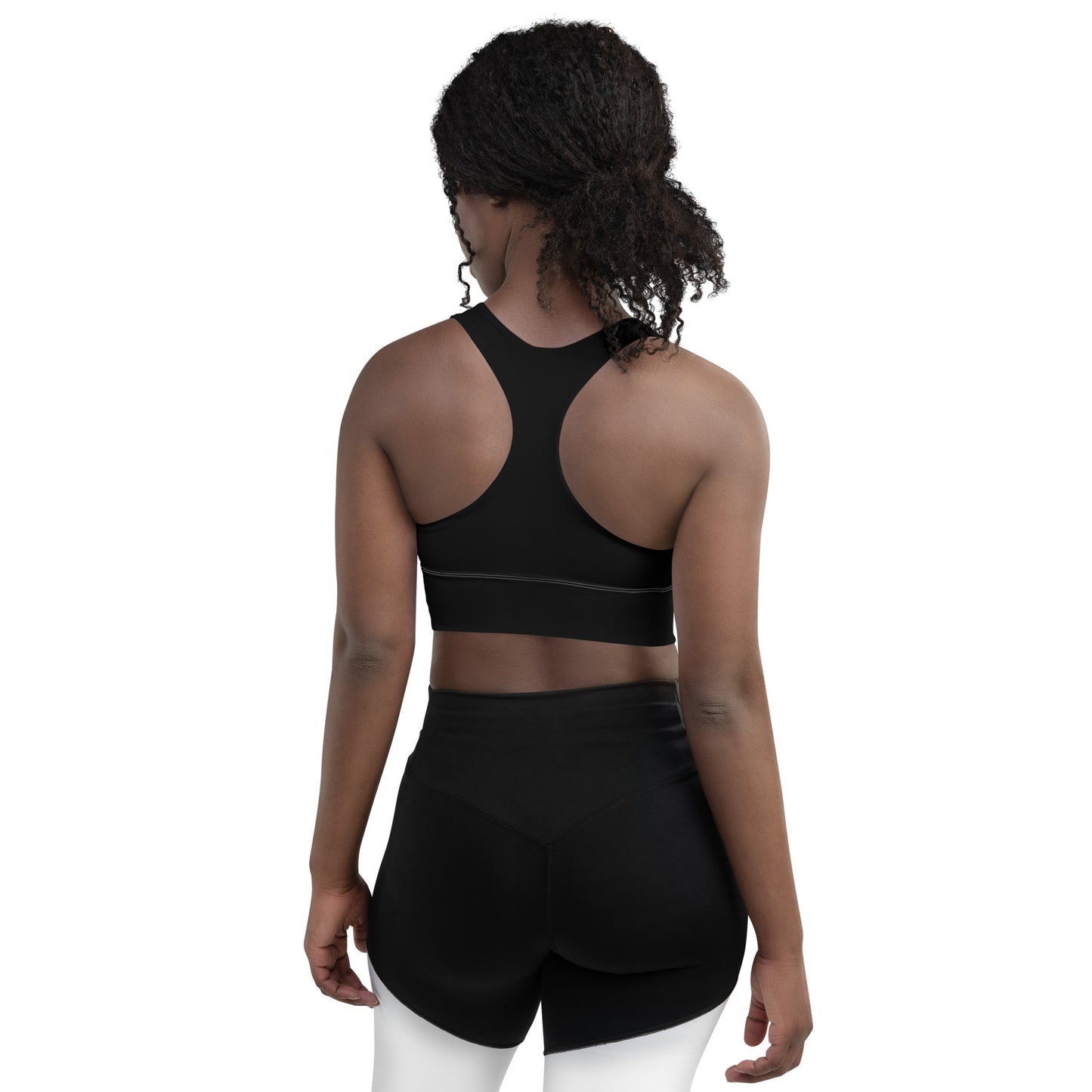 Wiccan 5 Black Longline sports bra