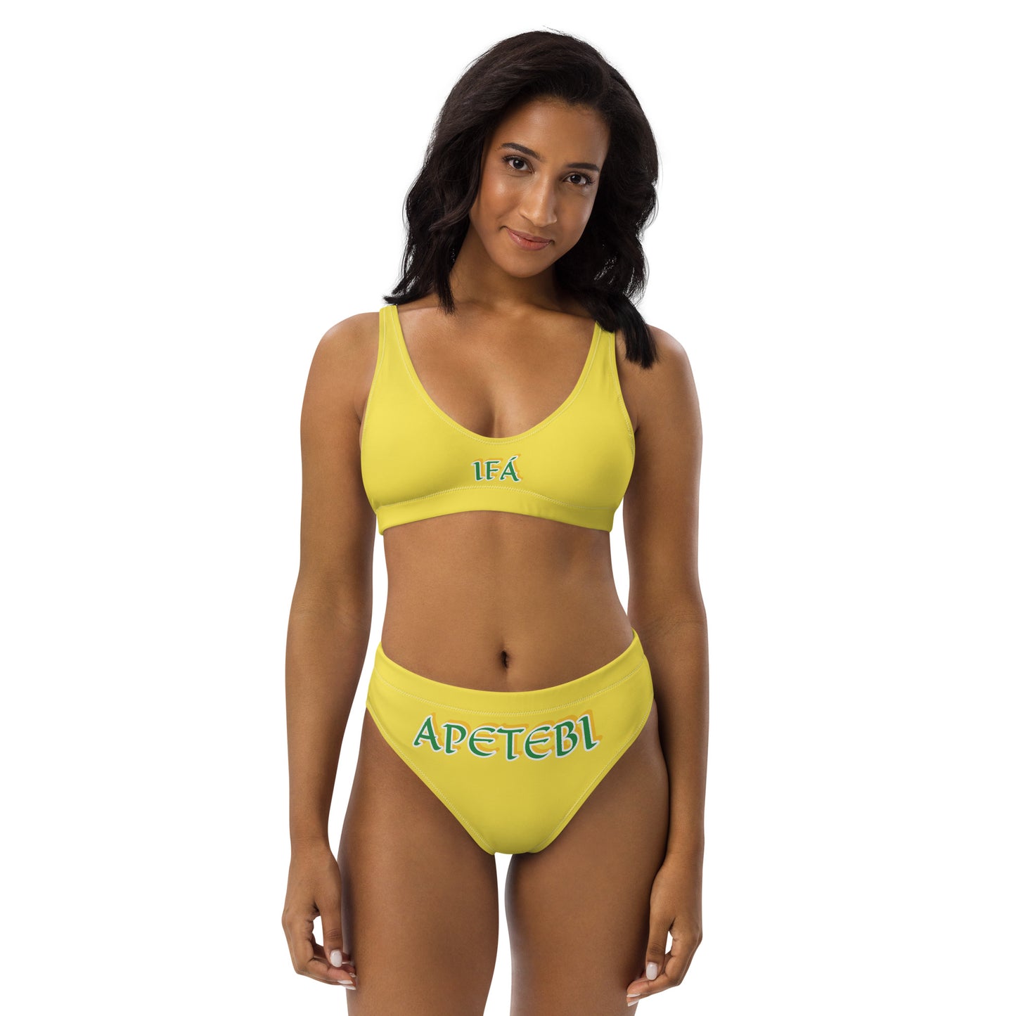 IFÁ Apetebi Lucumi high-waisted bikini Yellow