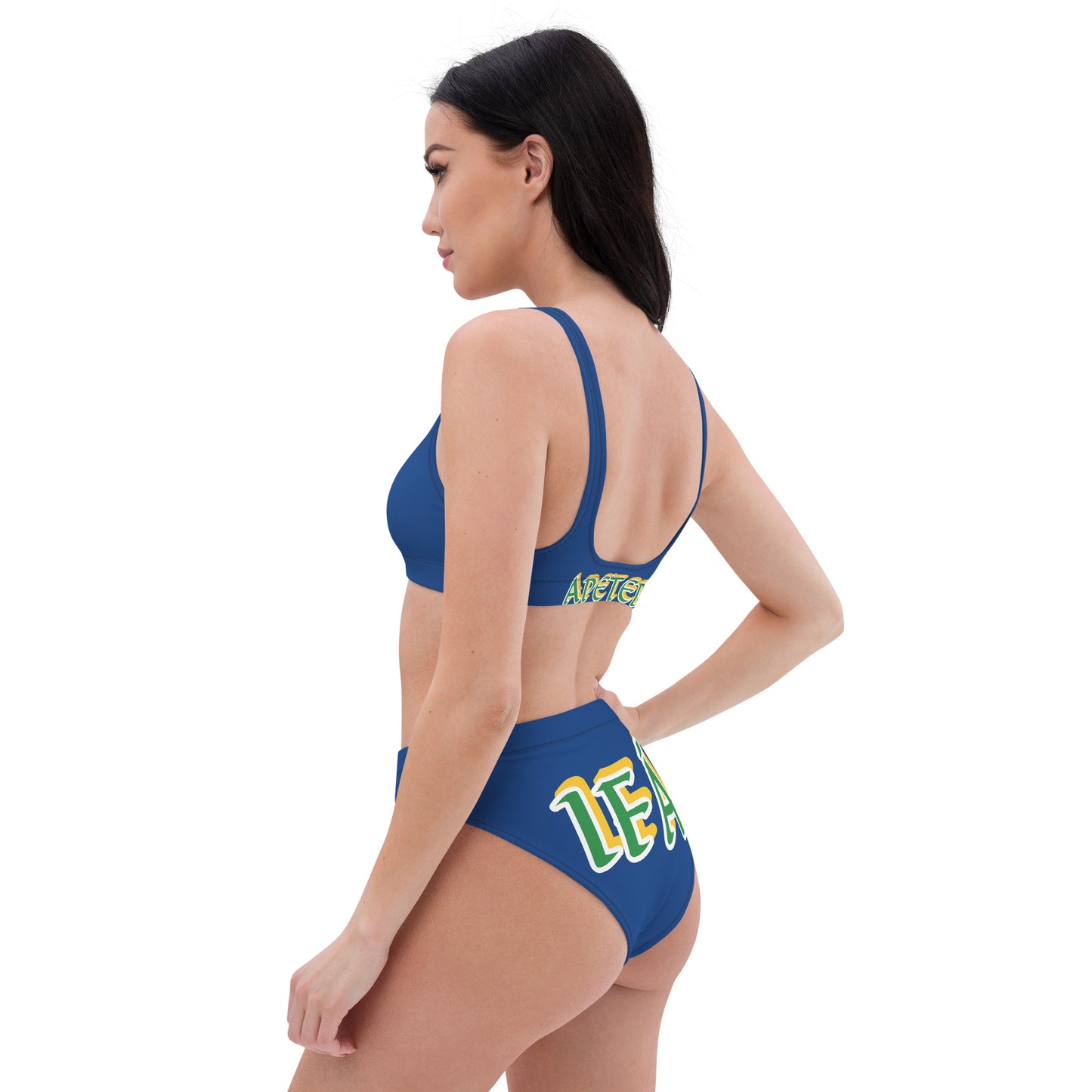 IFÁ Apetebi Lucumi high-waisted bikini Blue