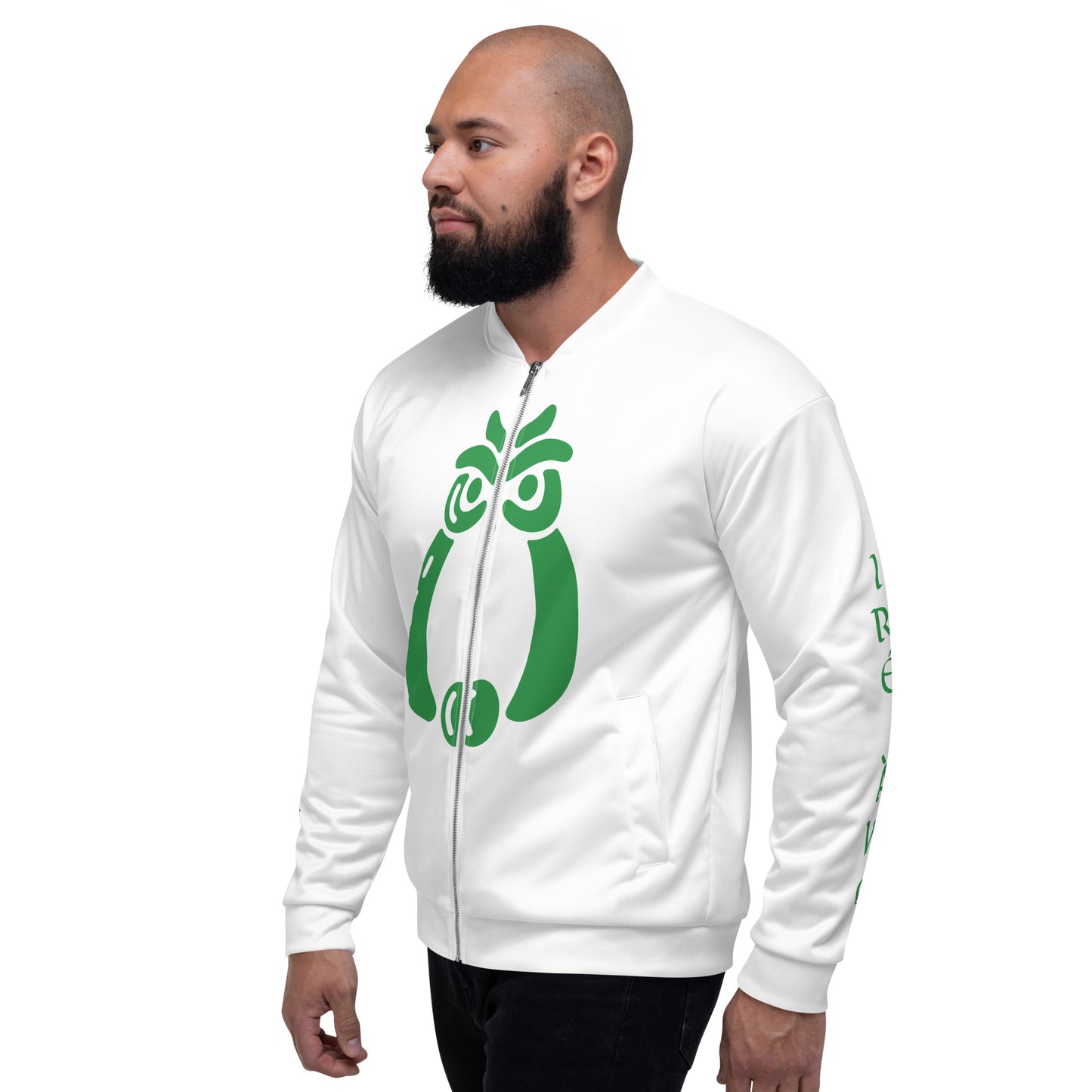 Egbe Ire Awo Signature Green Unisex Bomber Jacket