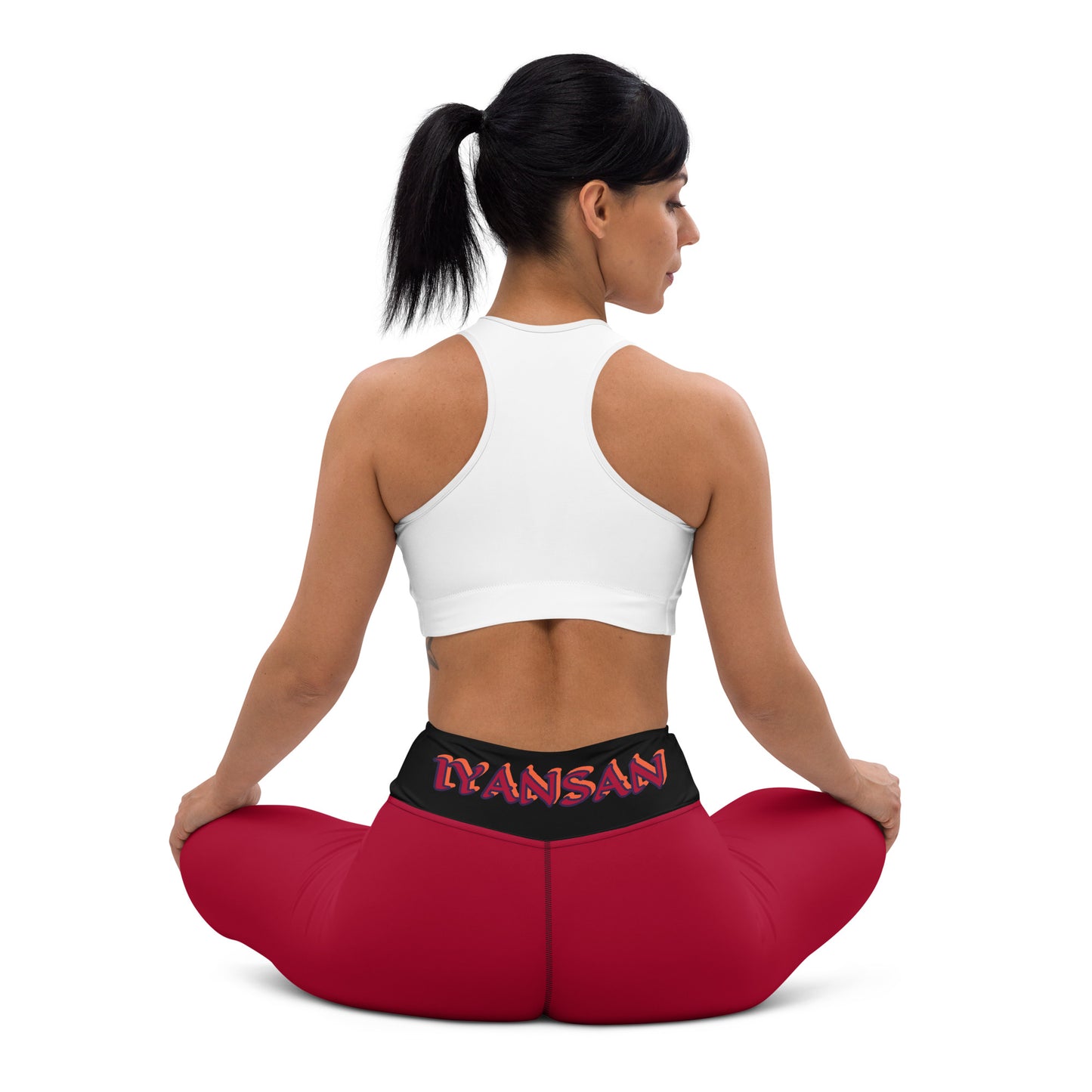 Oya Iyansan Wine/Black Yoga Leggings