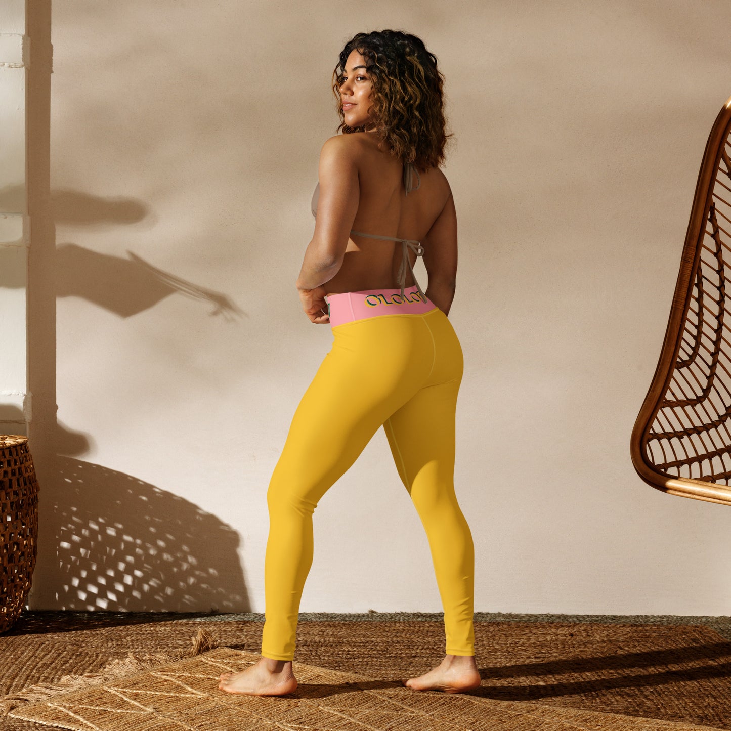 Oshun Ololodi Yellow/Pink Yoga Leggings