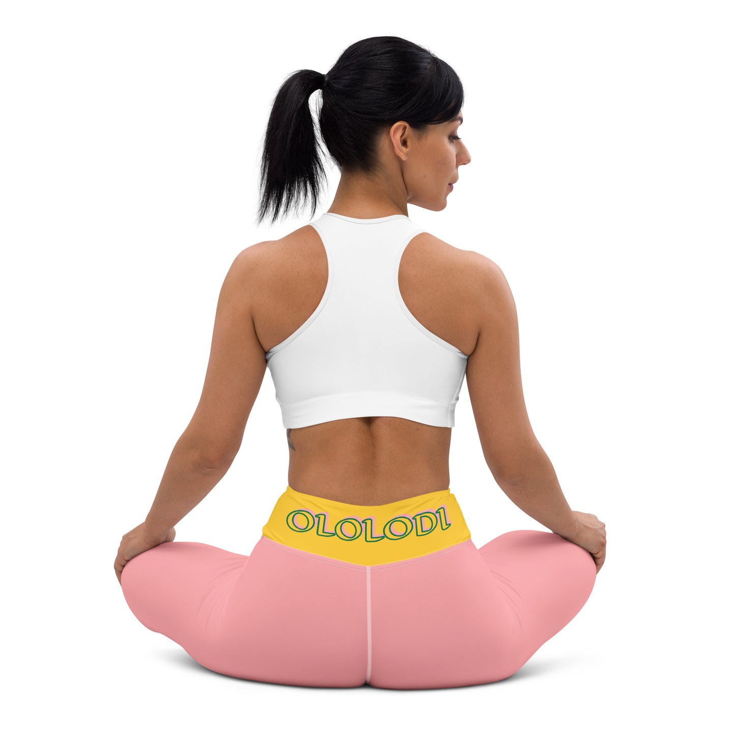 Oshun Ololodi Reverse Pink/Yellow Yoga Leggings