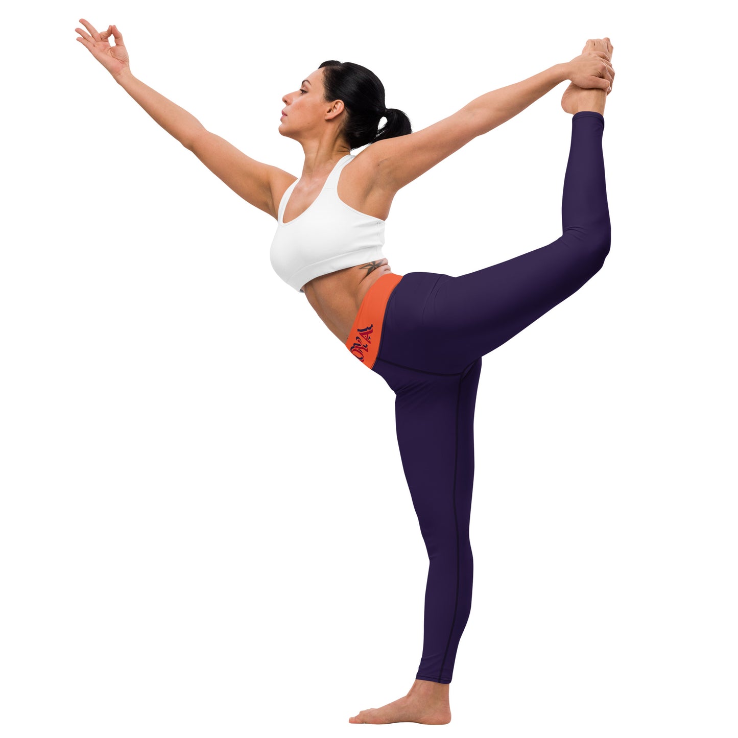 Oya Iyansan Eggplant/Orange Yoga Leggings