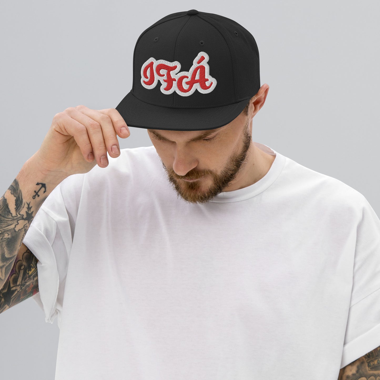 IFÁ Red 2 Script Snapback Hat