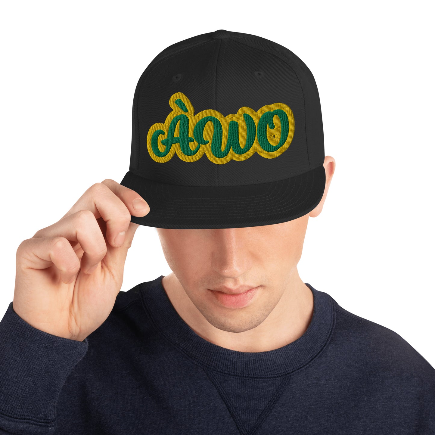 ÀWO 1 Lucumi Script Snapback hat
