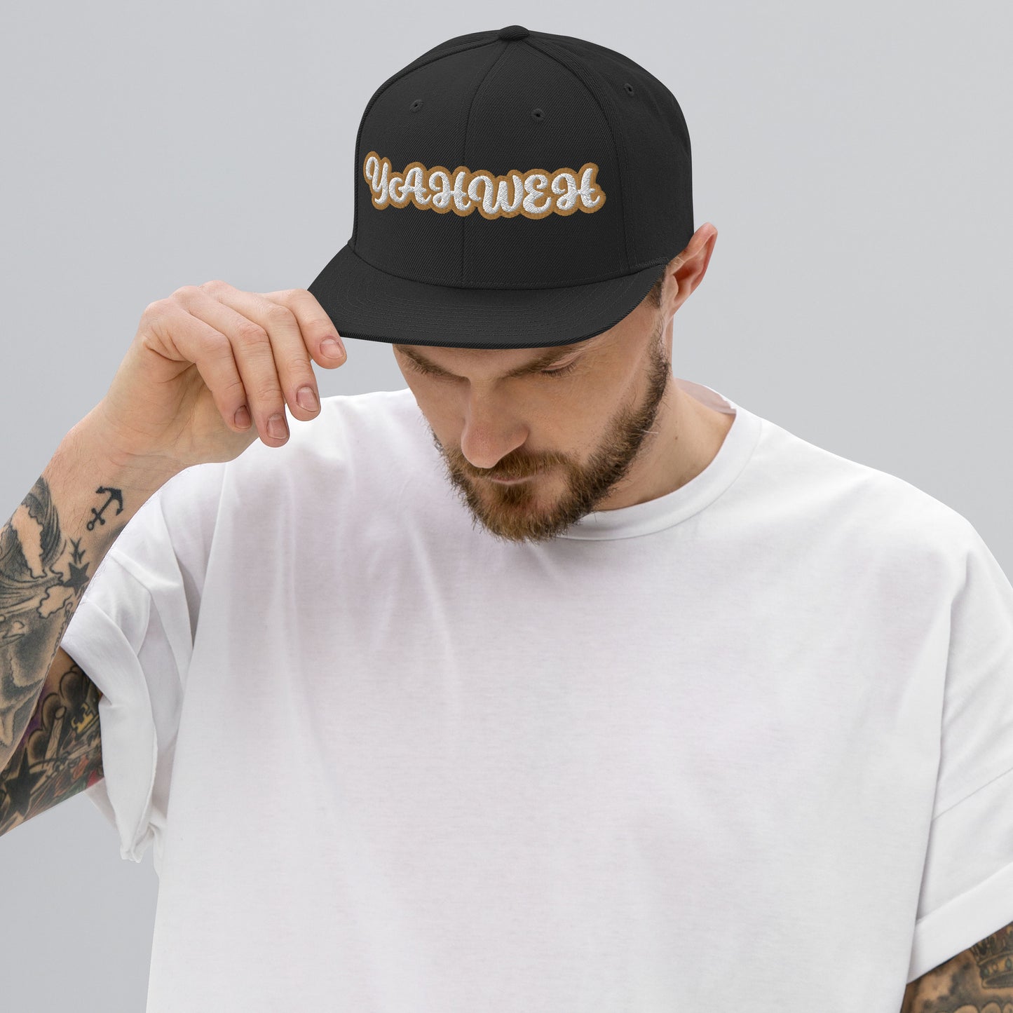 Yahweh 1 Script Snapback hat