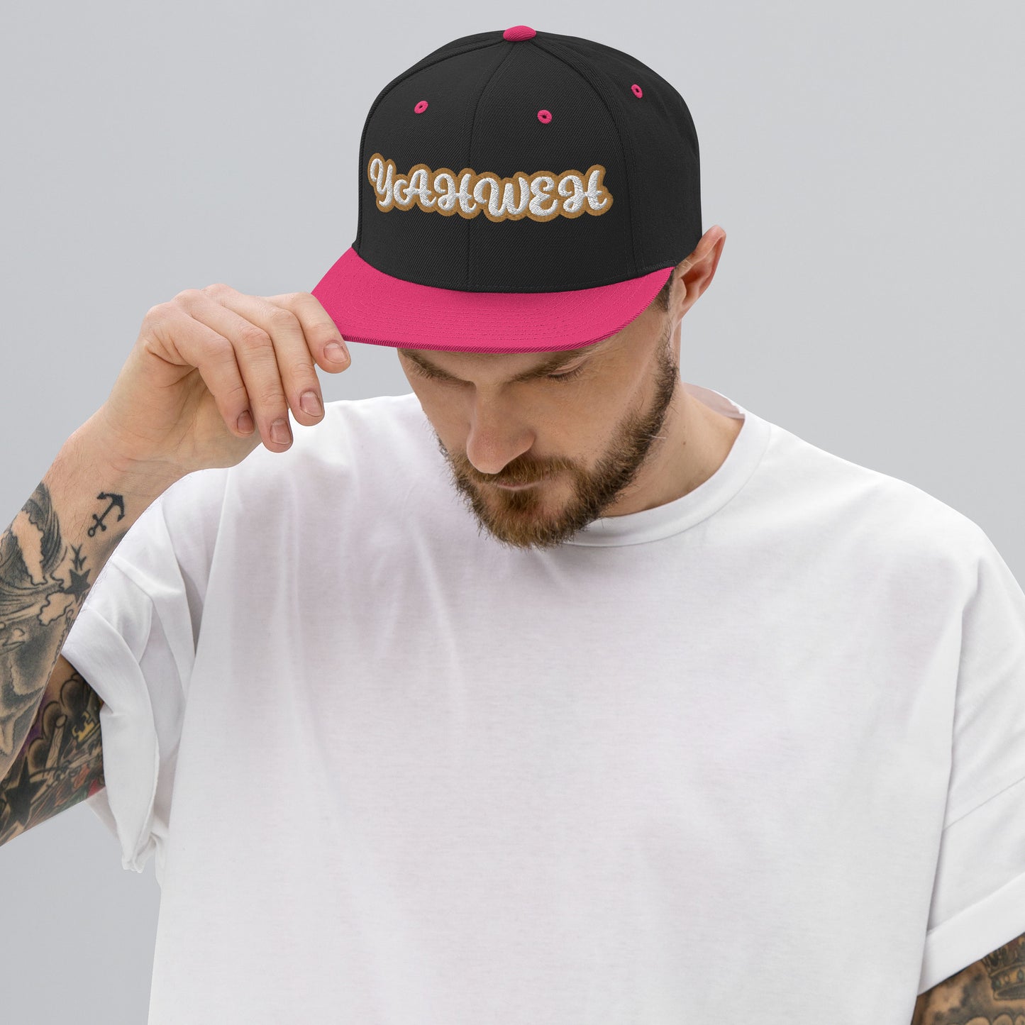Yahweh 1 Script Snapback hat