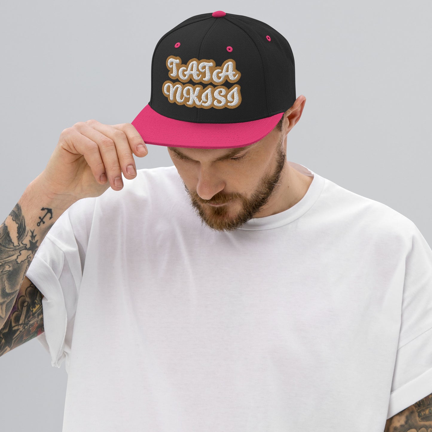 TATA NKISI Script Snapback hat
