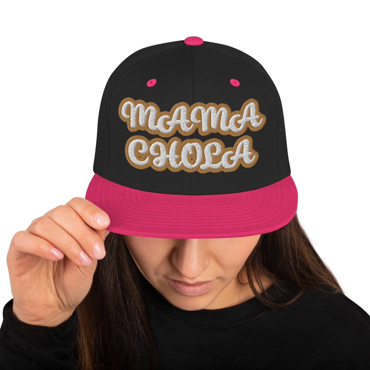MAMA CHOLA Script Snapback hat