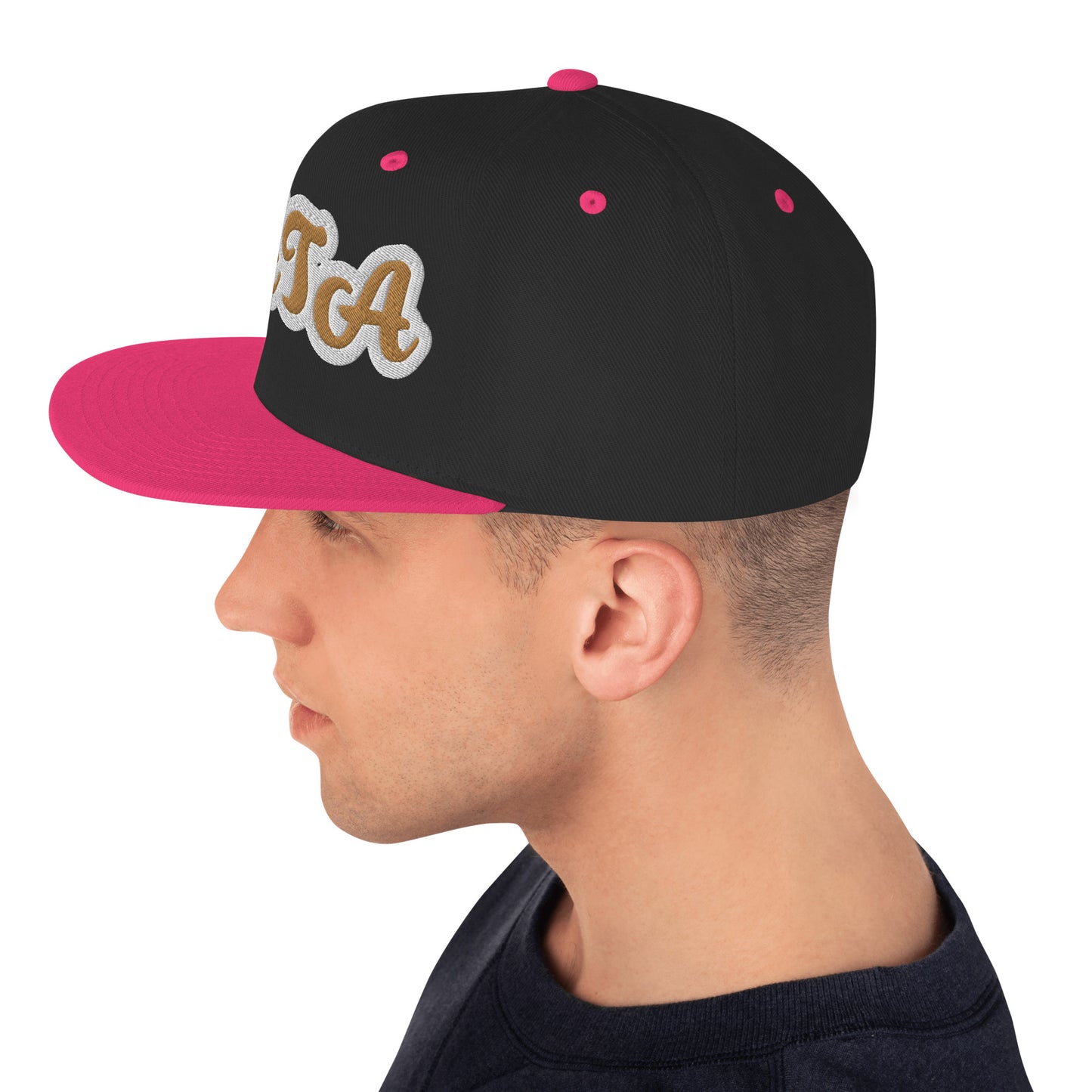 TATA Reverse Script Snapback hat