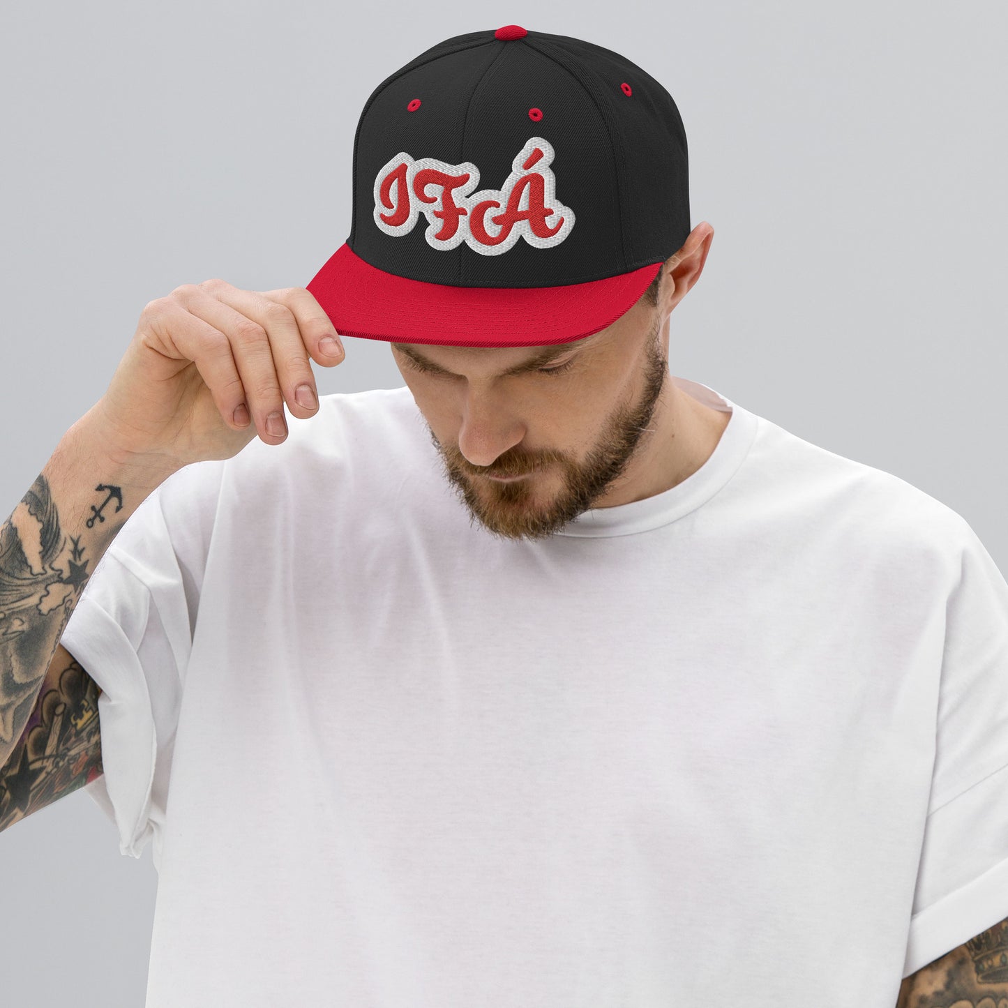 IFÁ Red 2 Script Snapback Hat