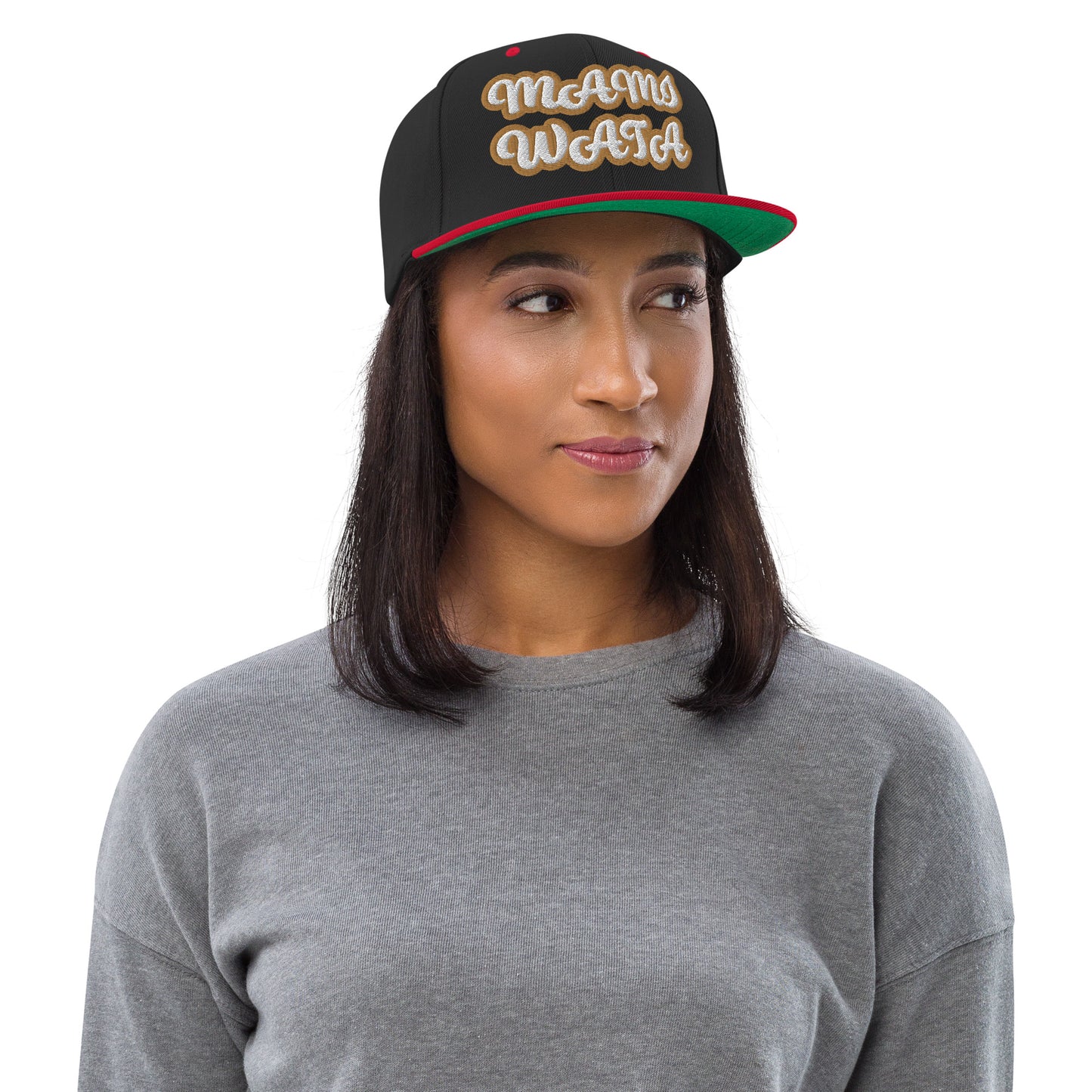 MAMI WATA Script Snapback hat