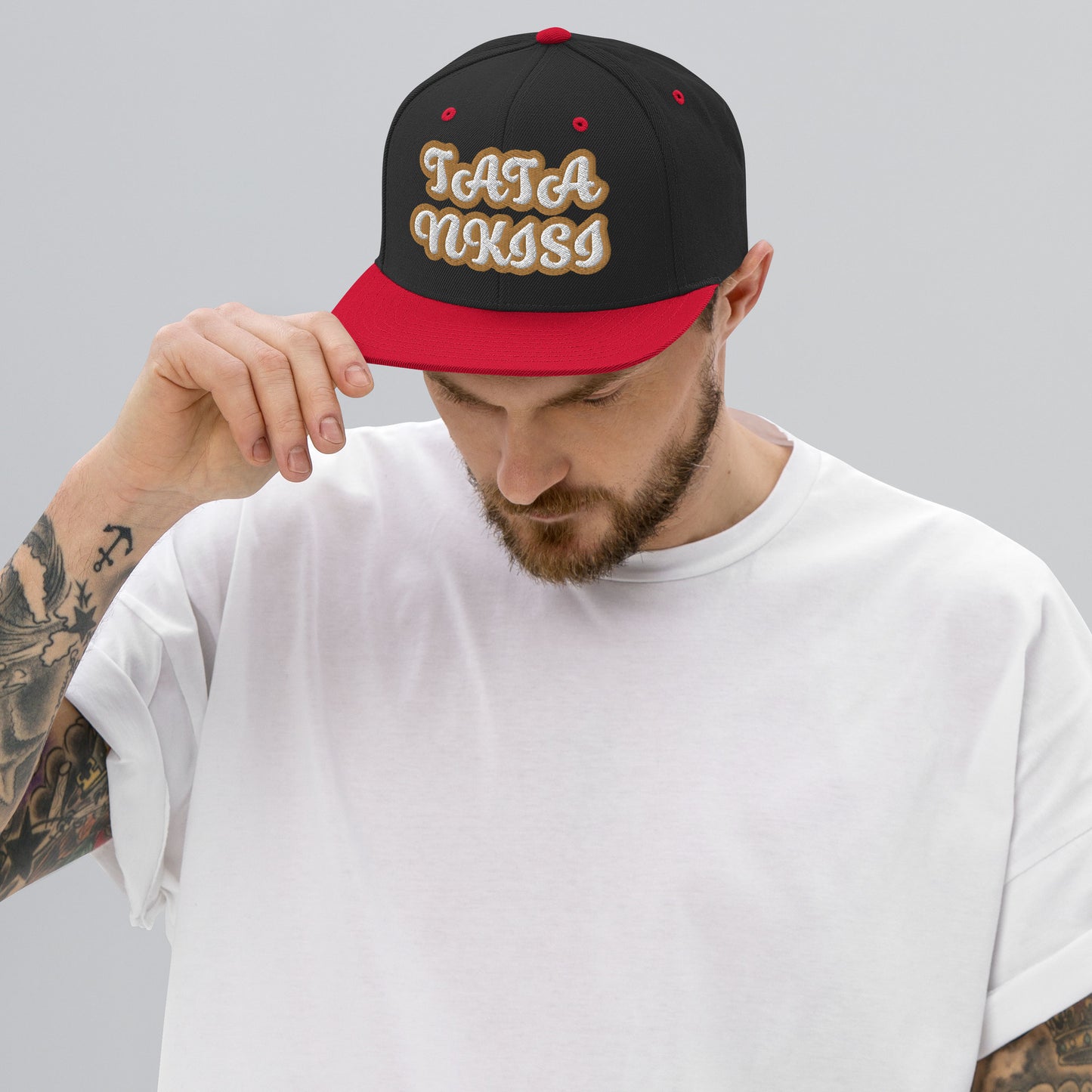 TATA NKISI Script Snapback hat