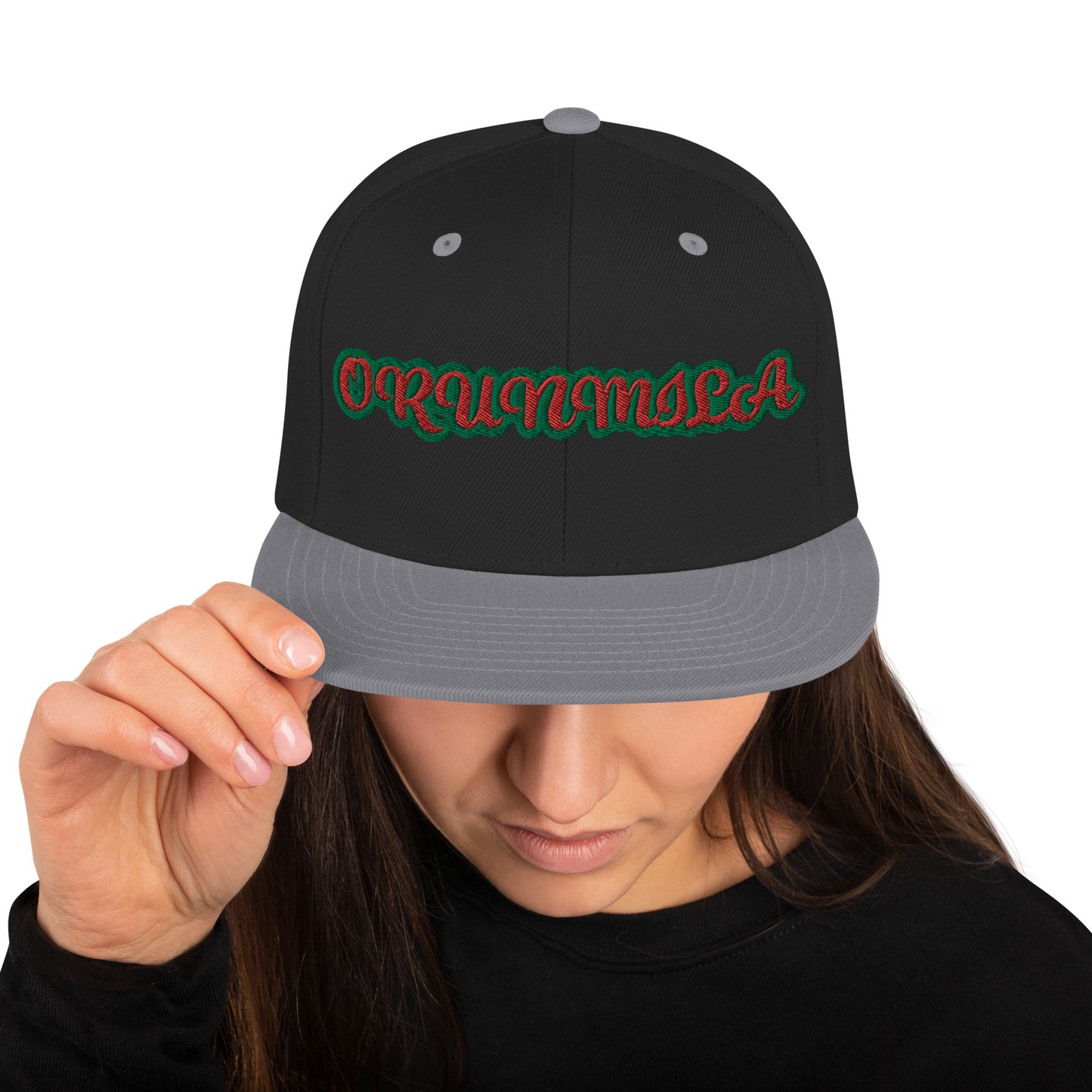 ORUNMILA Red/Green Snapback Hat