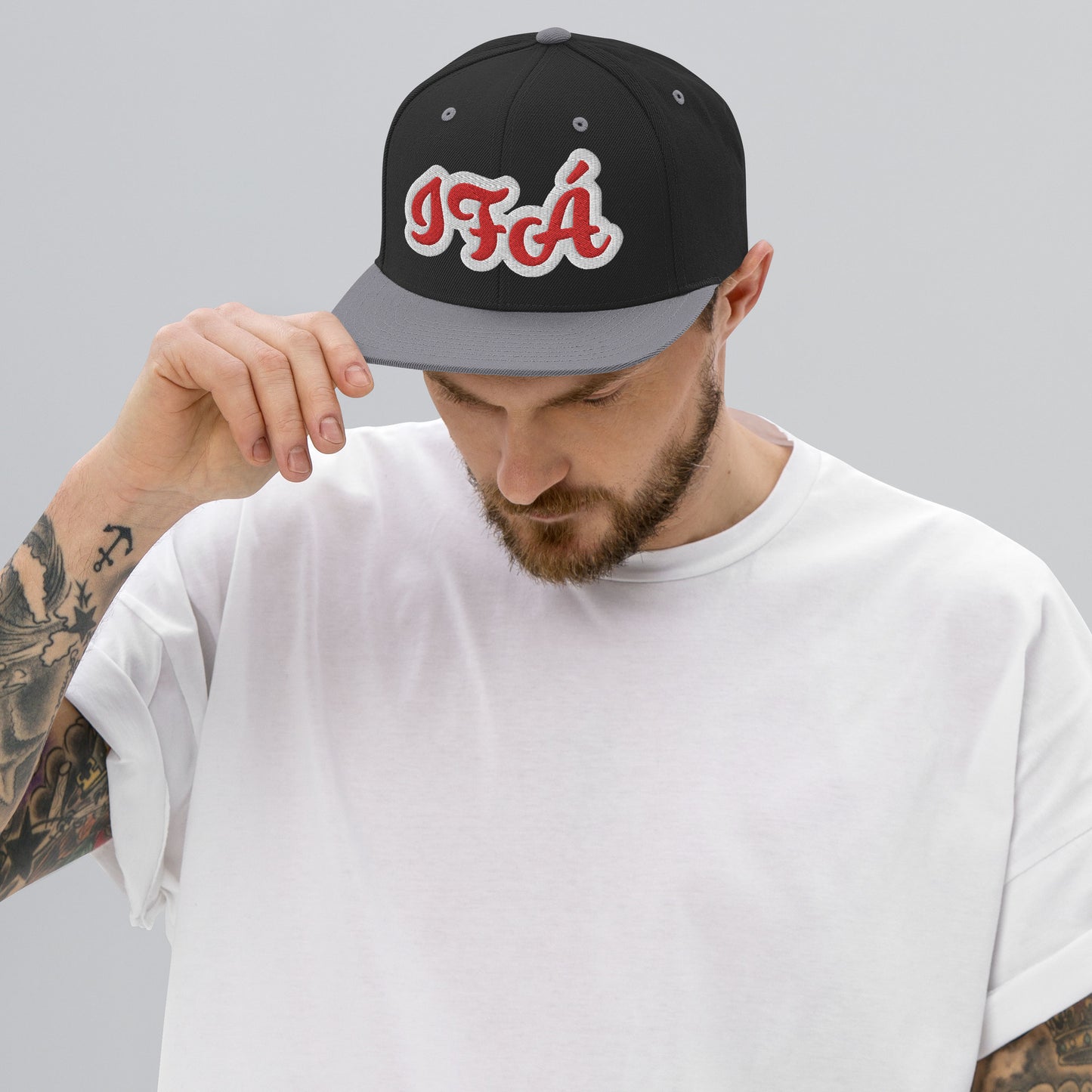 IFÁ Red 2 Script Snapback Hat