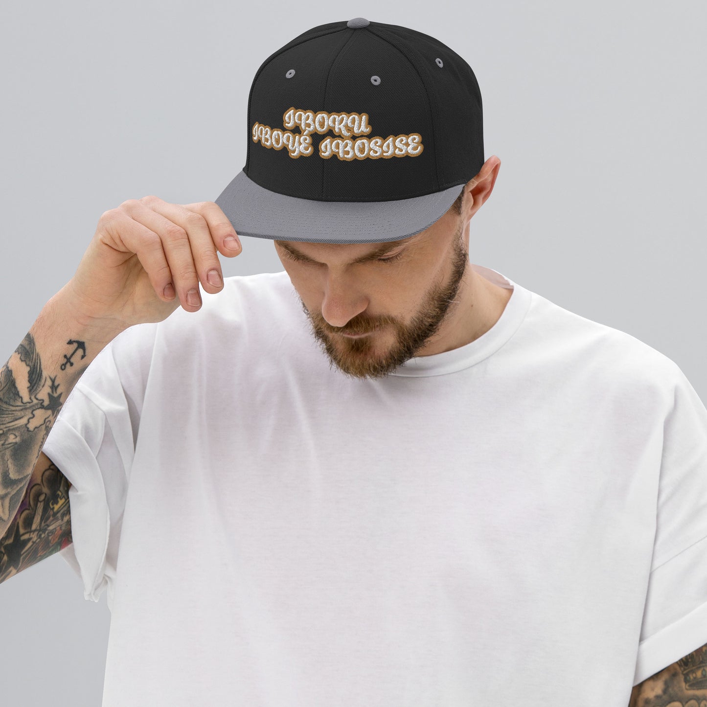 Iboru Lucumi Script Snapback hat