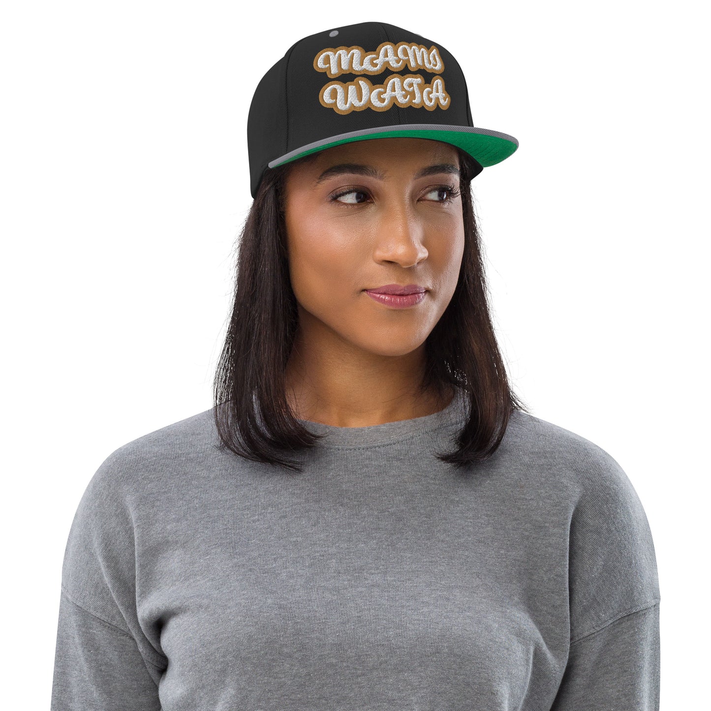 MAMI WATA Script Snapback hat