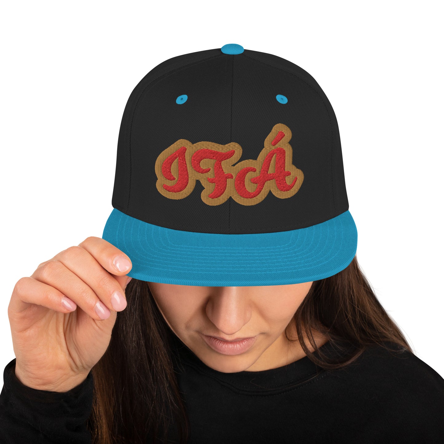 IFÁ Red 7 Script Snapback Hat
