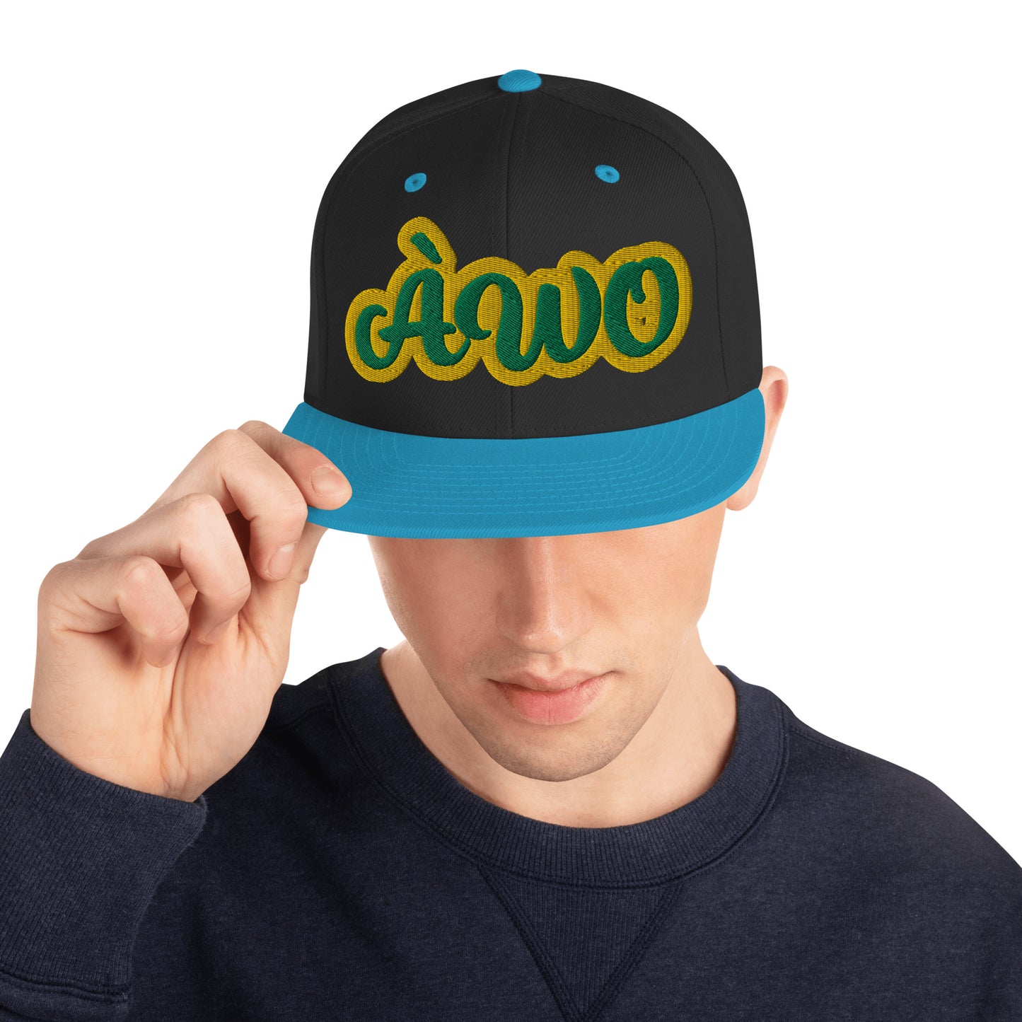 ÀWO 1 Lucumi Script Snapback hat