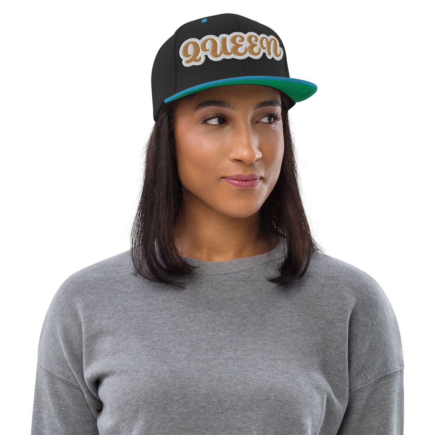 Queen Reverse Script Snapback hat
