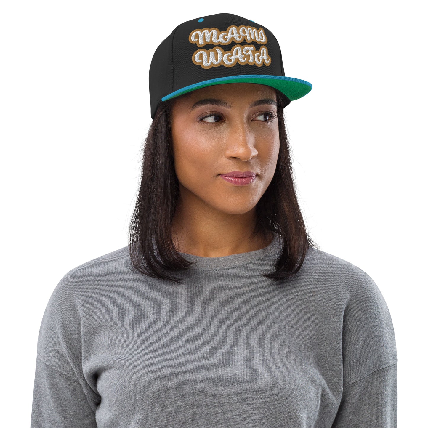 MAMI WATA Script Snapback hat