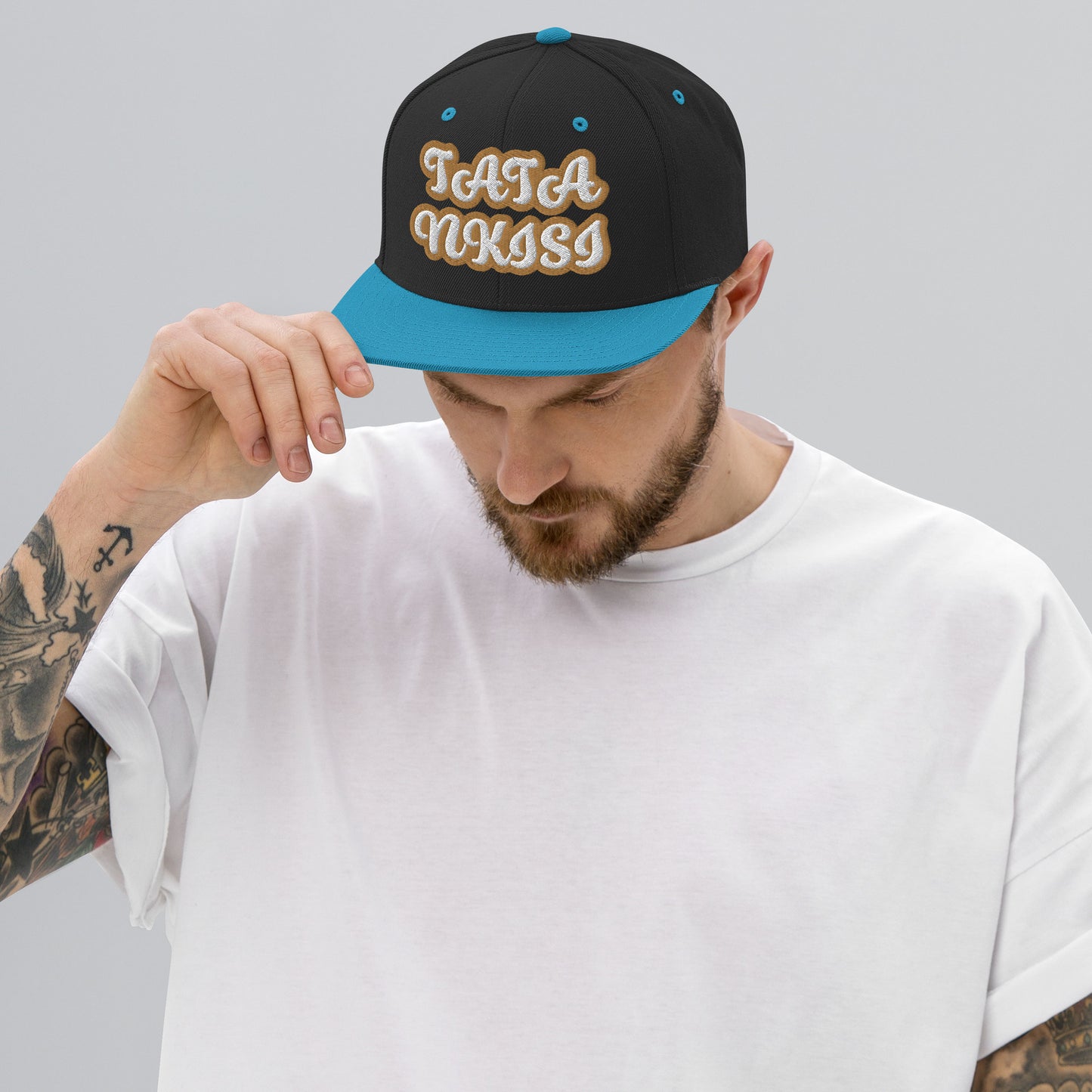 TATA NKISI Script Snapback hat