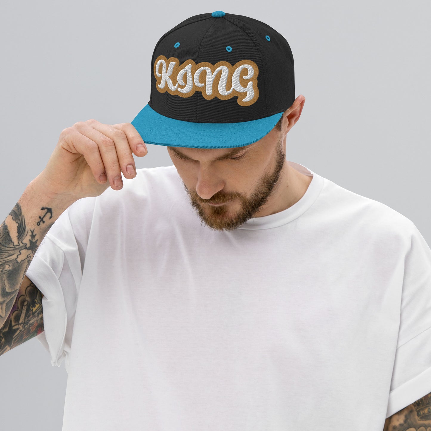 King Script Snapback hat