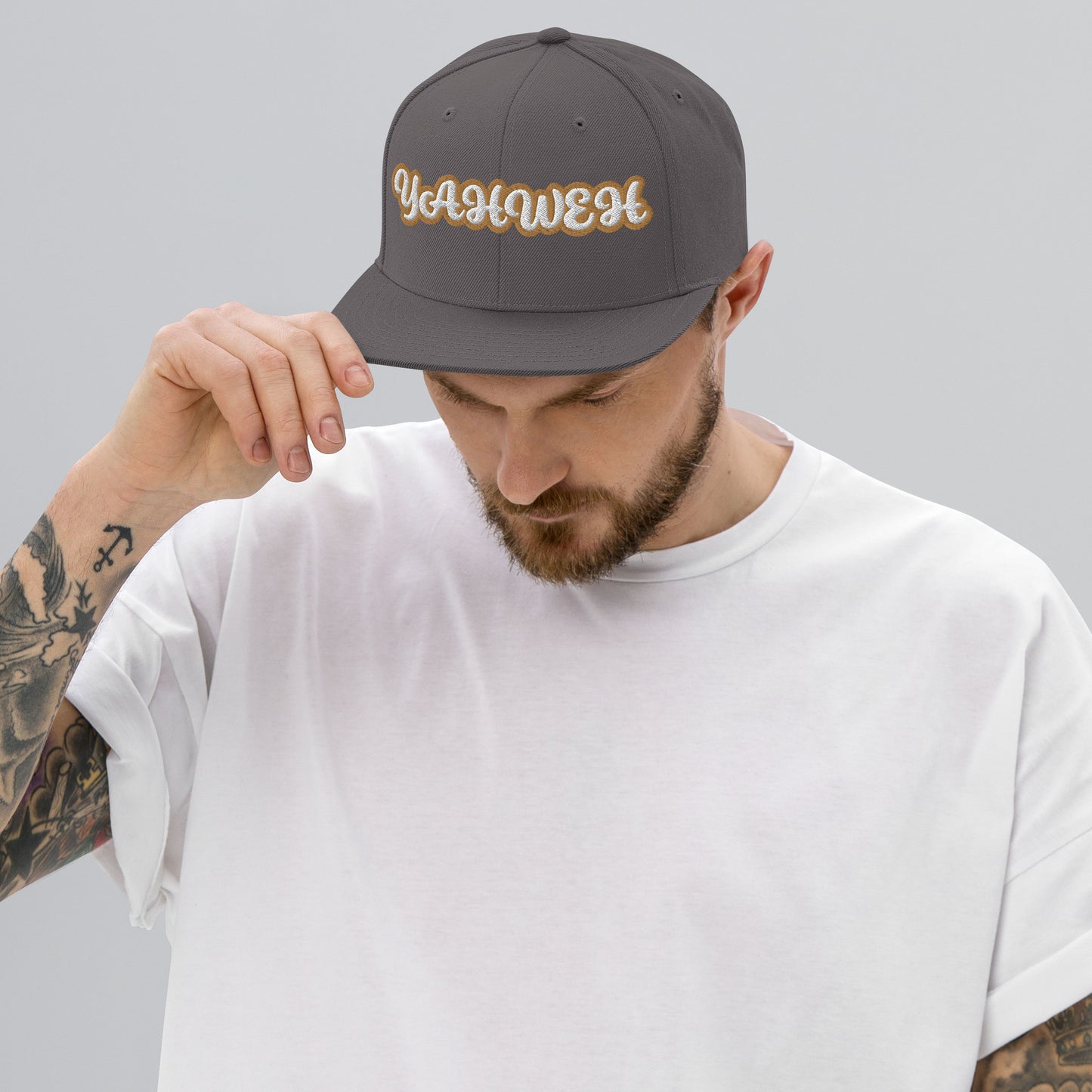 Yahweh 1 Script Snapback hat