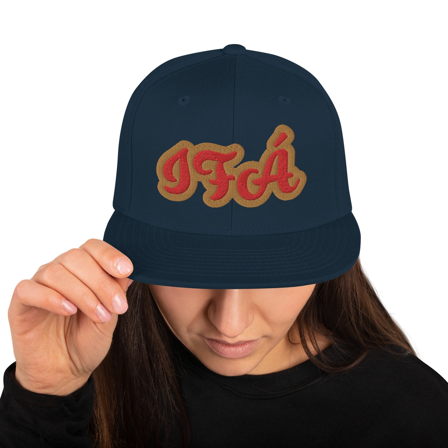 IFÁ Red 7 Script Snapback Hat