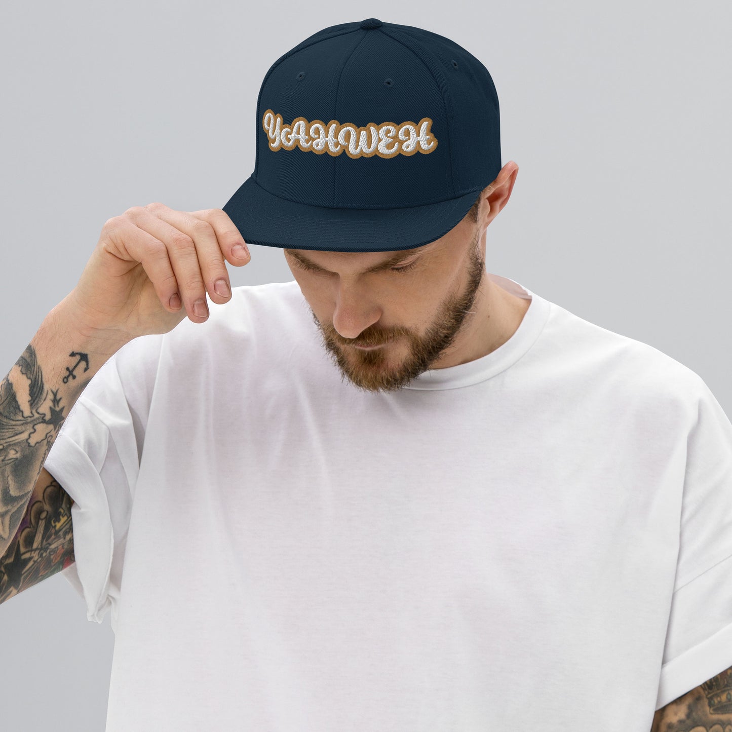 Yahweh 1 Script Snapback hat