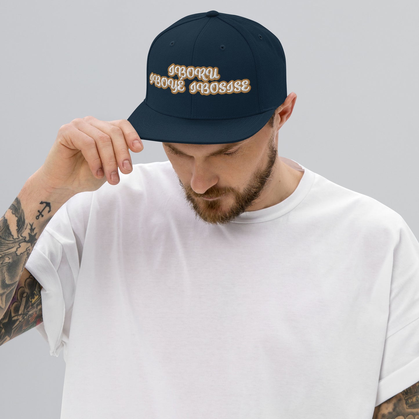 Iboru Lucumi Script Snapback hat