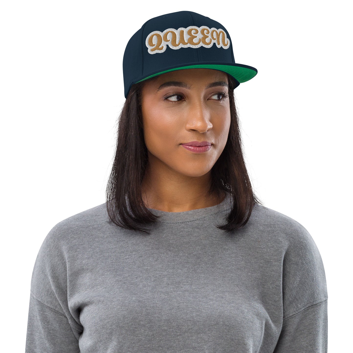 Queen Reverse Script Snapback hat